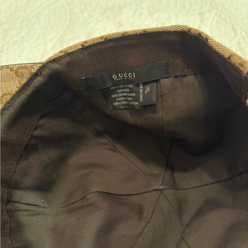 Gucci Beige Monogram Baseball Cap - Picture 6 of 9
